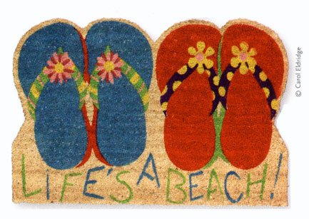 lifes a beach rug